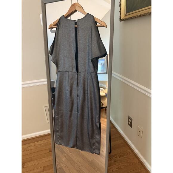 H&M evening cocktail party cold shoulder dress in black silver color in Sz 4 - Picture 5 of 6